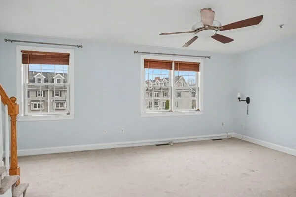 a view of a window in an empty room