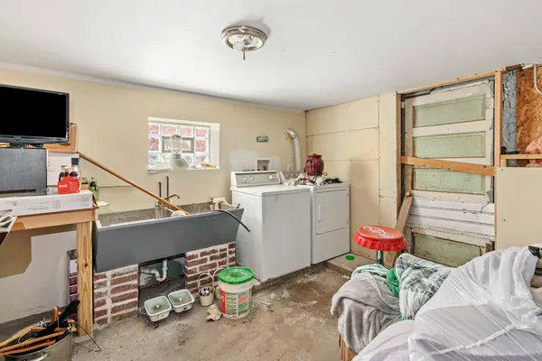 a storage room with storage and utility