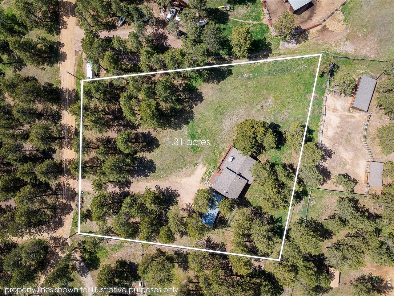 201 Wild Tiger Road Boulder, CO 80302 - Photo 37 of 43 this mountain meadows residence sits on a picturesque 1.31-acre lot // property lines for illustrative purposes only