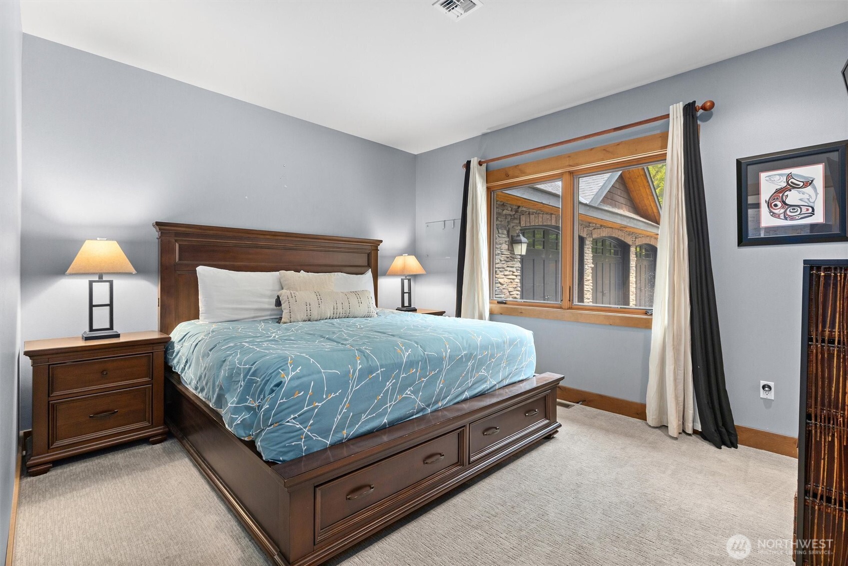 251 Evergreen Valley Loop Road Ronald, WA 98940 - Photo 35 of 40 a bed sitting in a bedroom next to a window