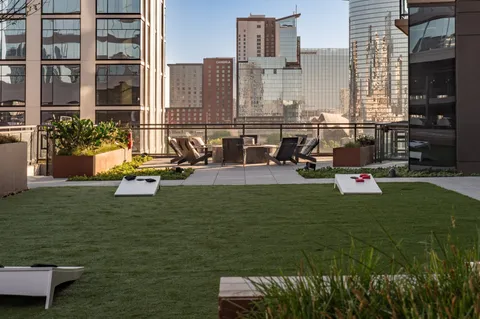 a view of outdoor space with seating area