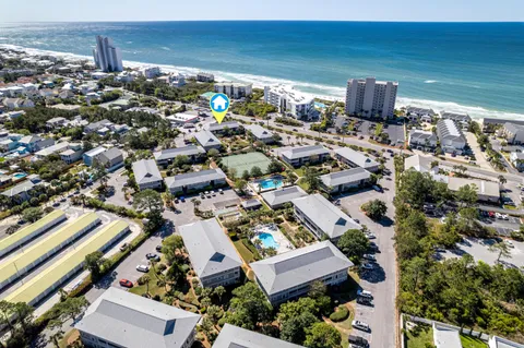 an aerial view of multiple house