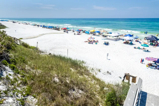 a view of a swimming pool and an outdoor space