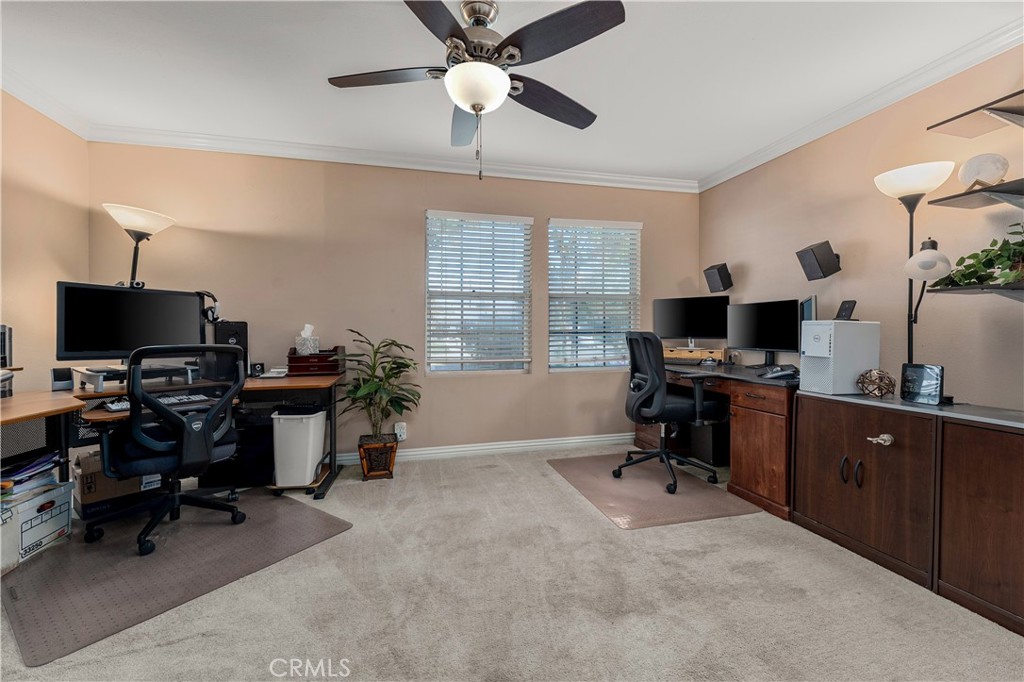 390 North Milford Road Orange, CA 92867 - Photo 26 of 70 Downstairs large bedroom, being used as an office at its current status.