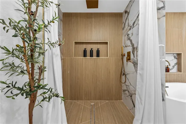 a door with a plant in front of it