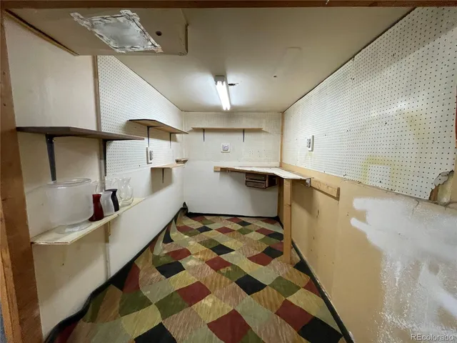 a view of a storage room