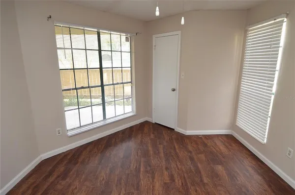 a view of a lake with houses