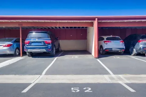 a view of parking garage