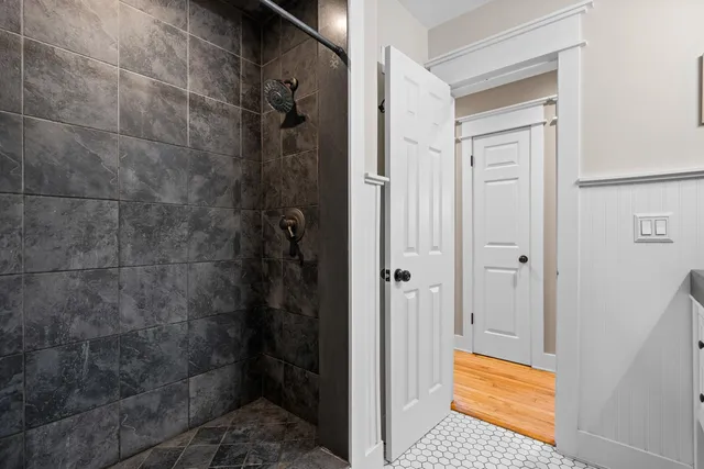 a view of bathroom with shower