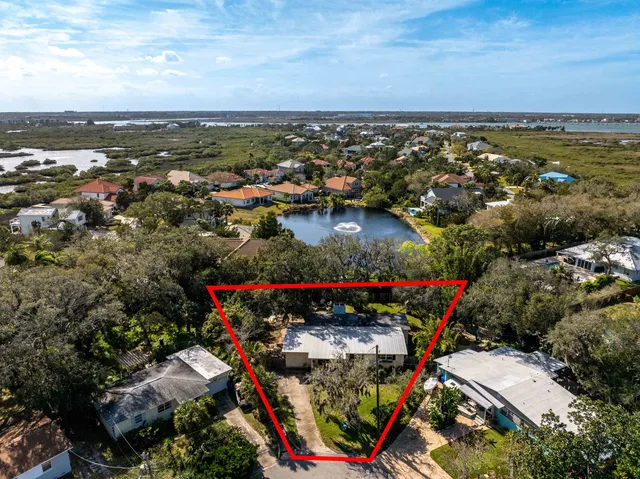 an aerial view of multiple house