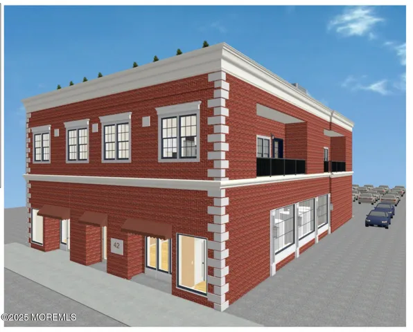 a front view of a building