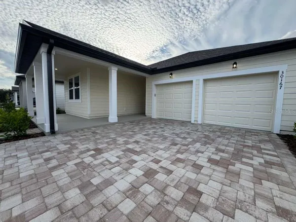 a backyard of a house