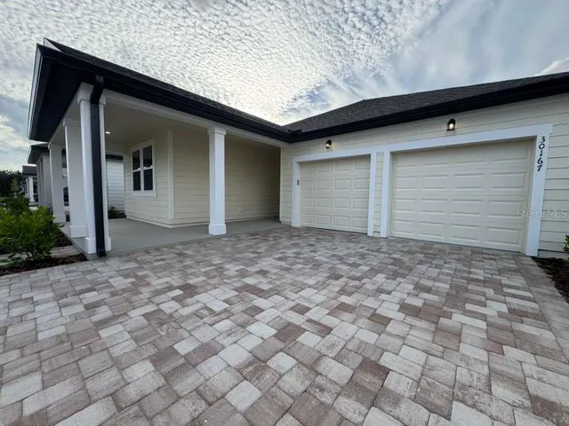 a backyard of a house