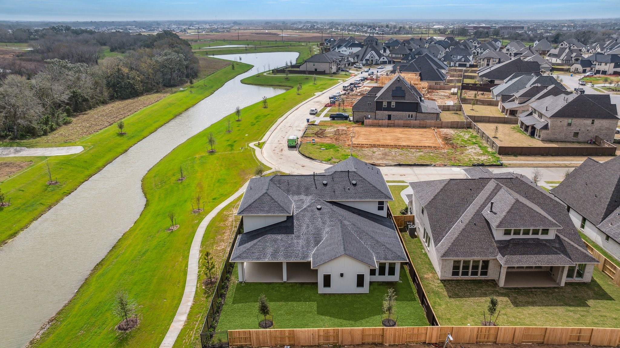 5215 Conifer Court Manvel, TX 77578 - Photo 49 of 49 an aerial view of a house with a garden