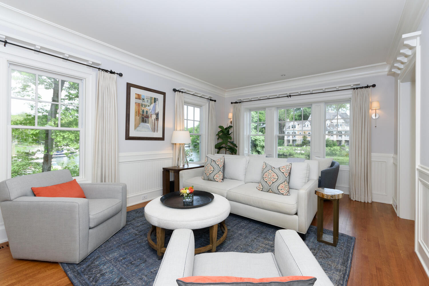 59 5 Mile River Road Darien, CT 06820 - Photo 9 of 39 a living room with furniture and a large window