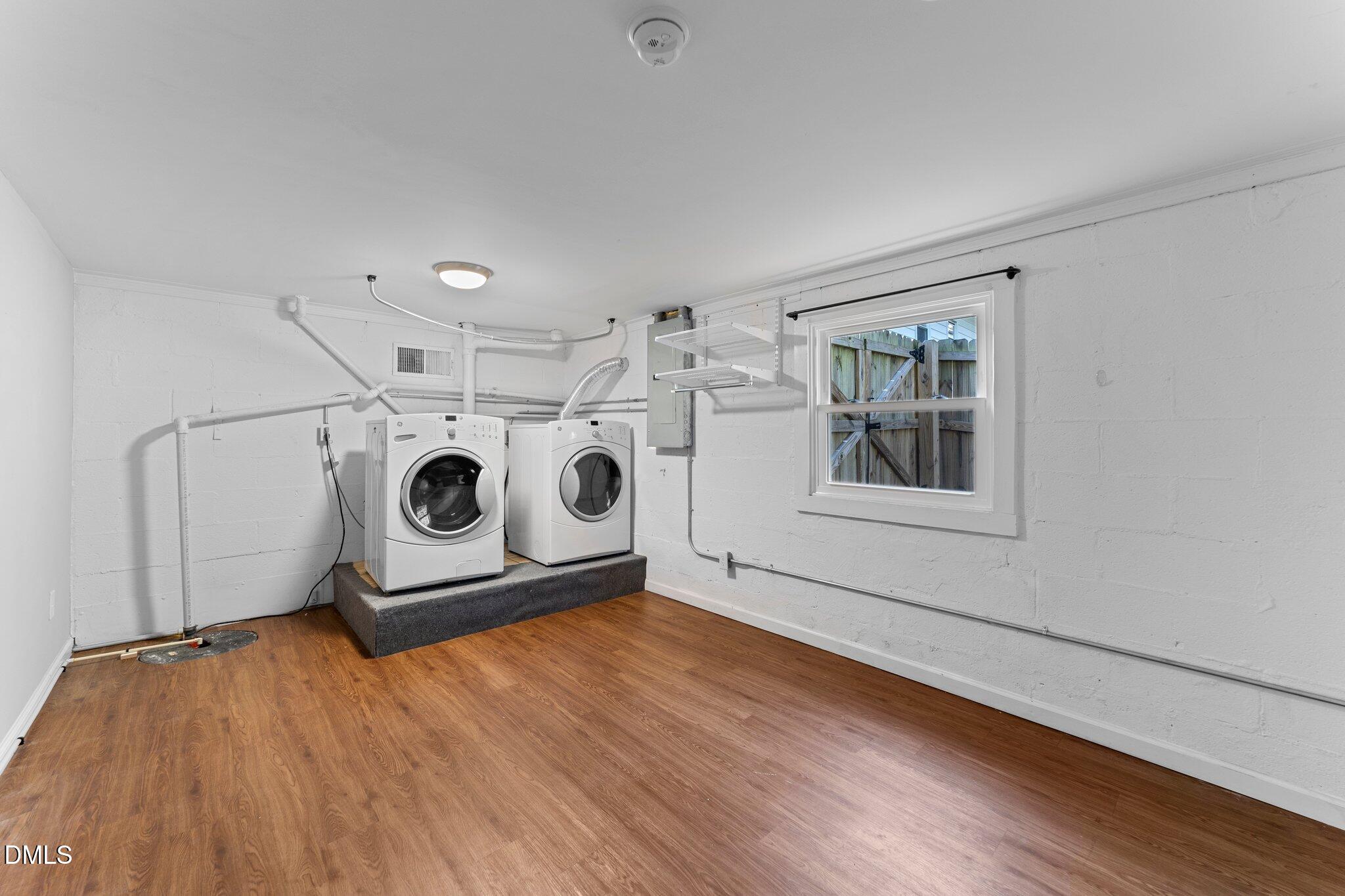 412 2nd Street Apex, NC 27502 - Photo 23 of 39 a utility room with dryer and washer