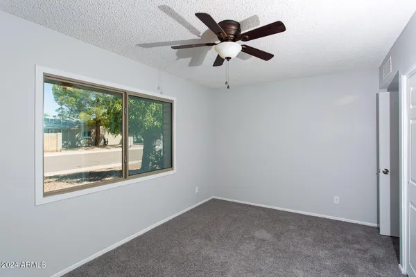an empty room with a window