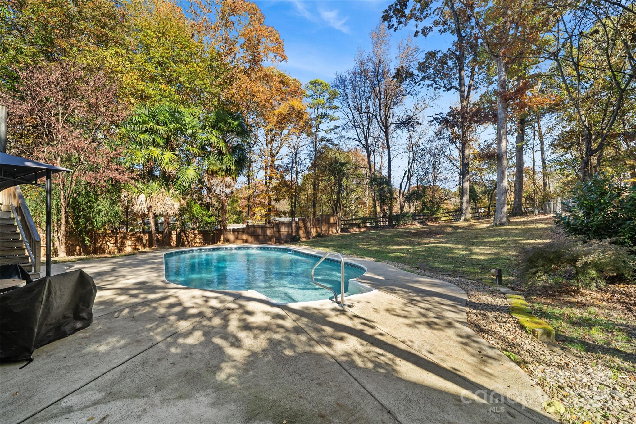 5709 Shadow Creek Road Charlotte, NC 28226 - Photo 32 of 39 a view of backyard with swimming pool