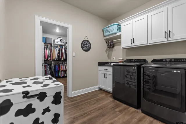 a view of a room with rack on the wall