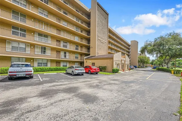a car parked in front of a building
