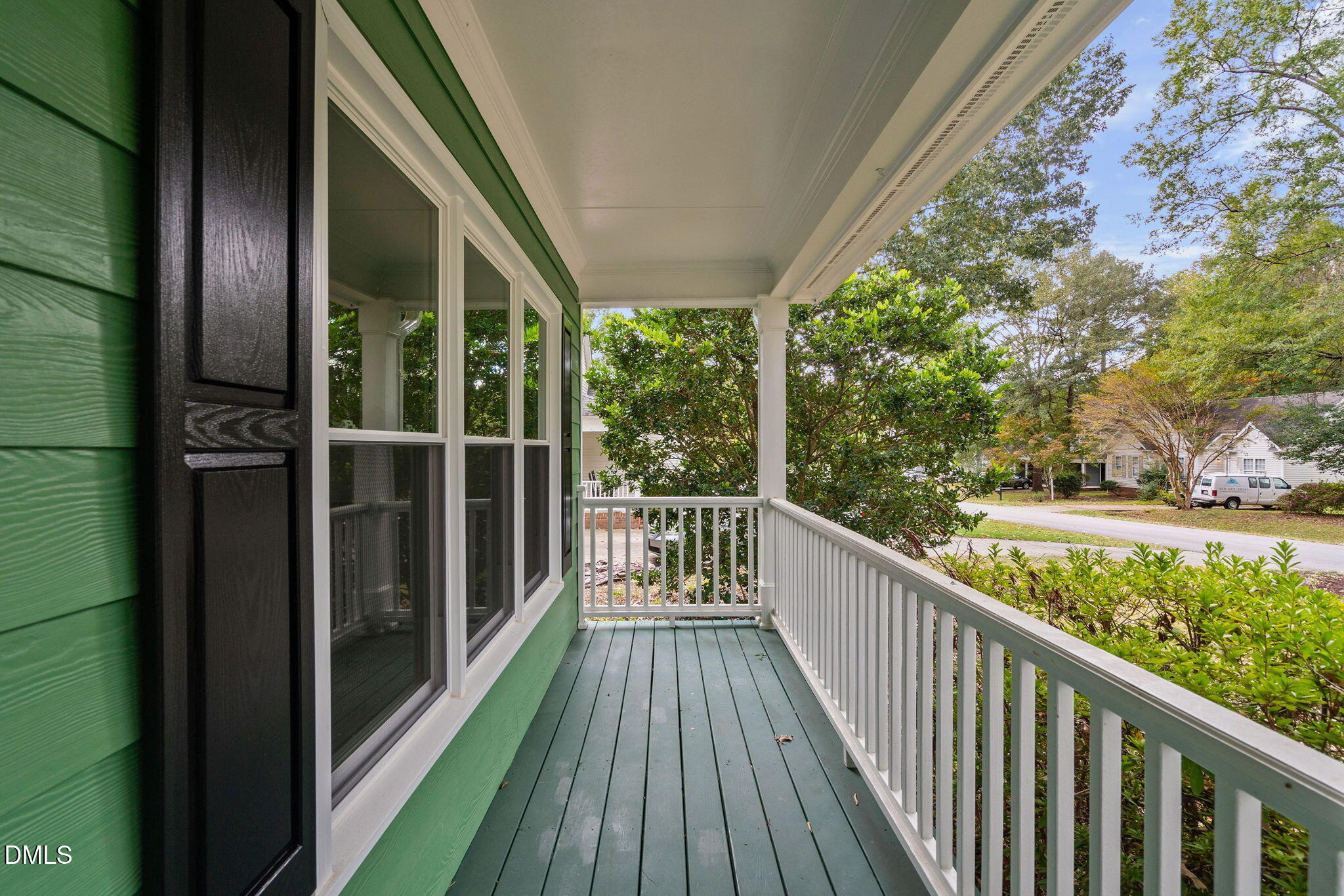 2724 Glastonbury Road Apex, NC 27539 - Photo 9 of 50 a view of balcony with wooden floor