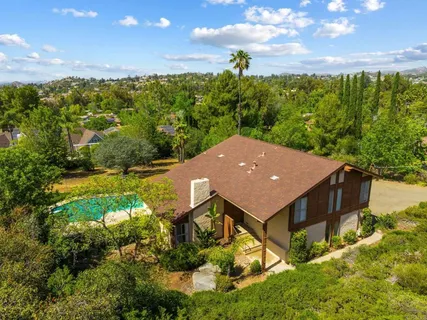 an aerial view of multiple house