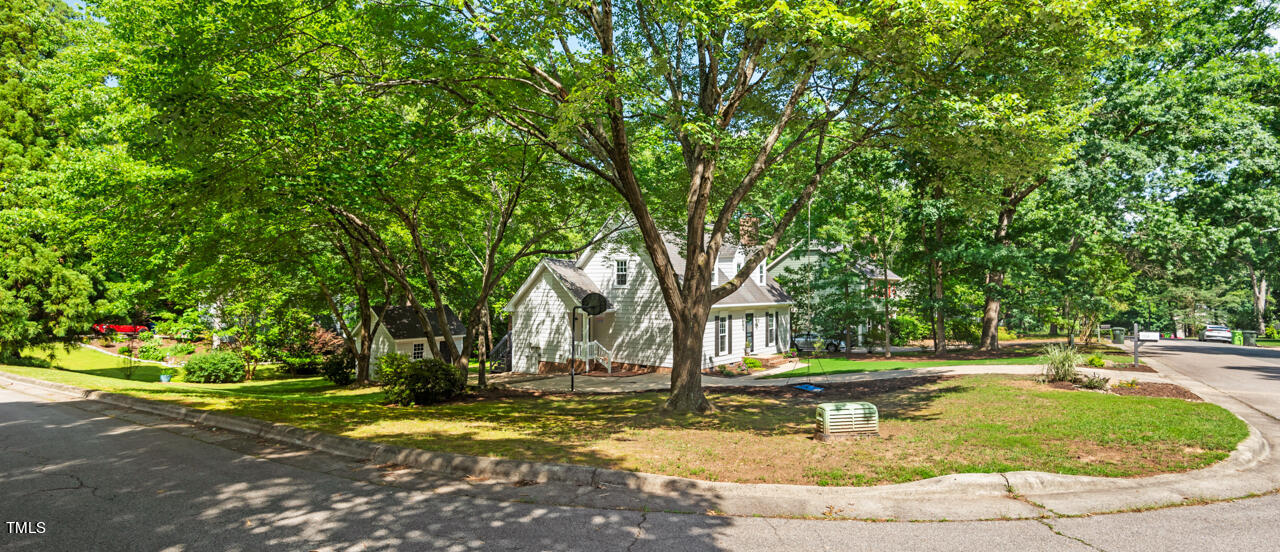 7324 Old Hundred Road Raleigh, NC 27613 - Photo 67 of 92 a view of a fire pit with large trees