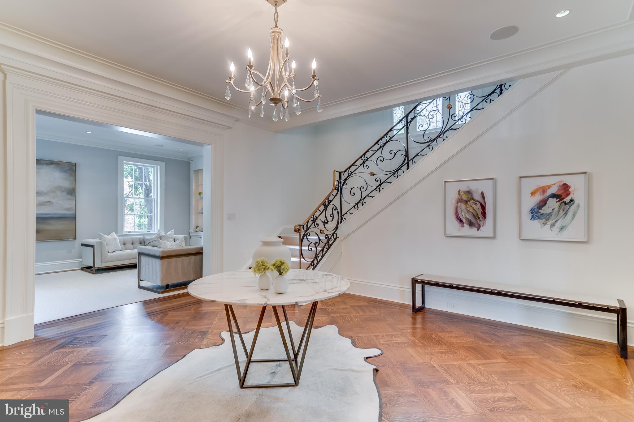1315 31st Street Northwest Washington, DC 20007 - Photo 4 of 29 GRAND ENTRY FOYER LOOKING INTO FORMAL LIVING ROOM