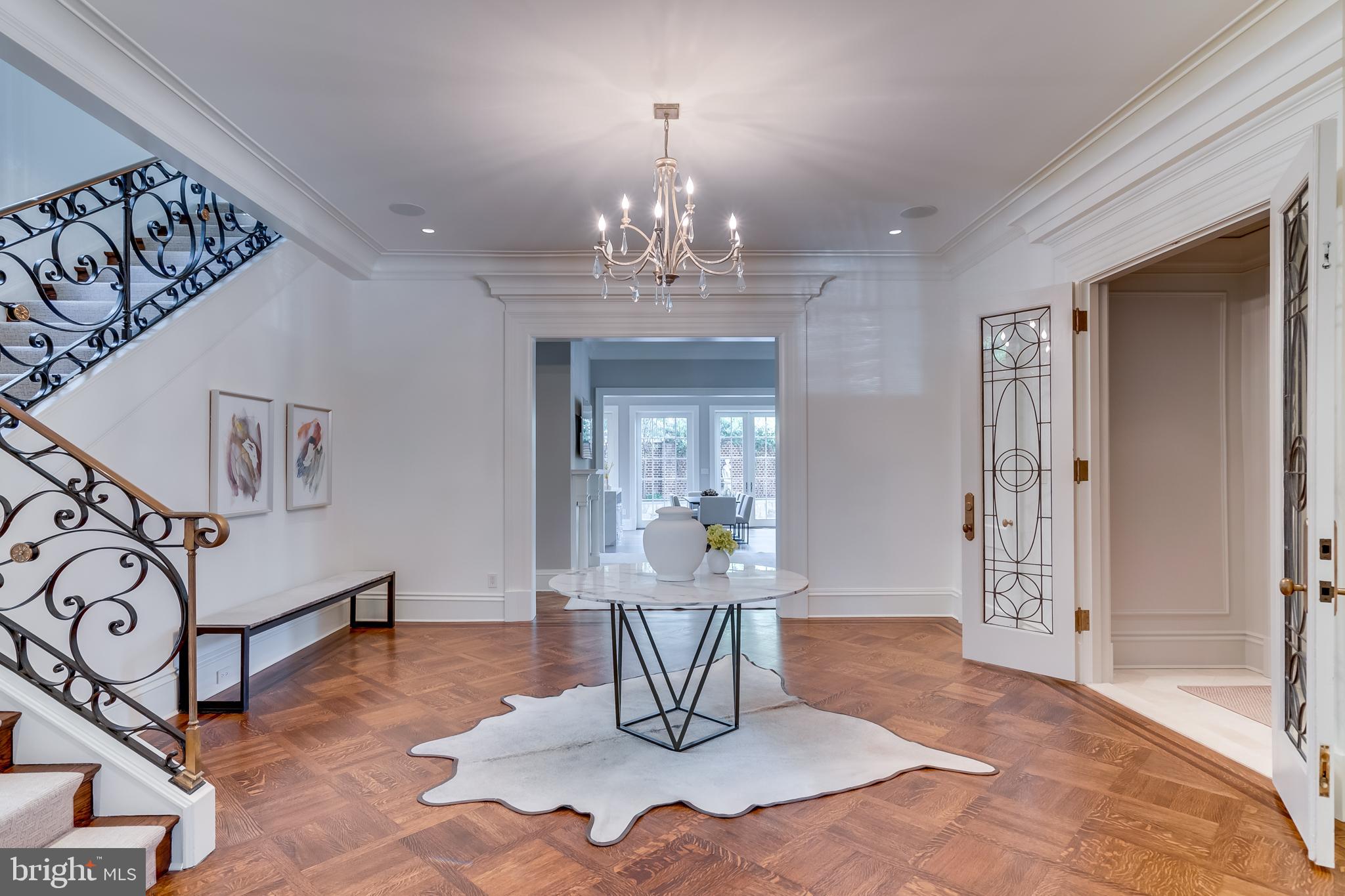 1315 31st Street Northwest Washington, DC 20007 - Photo 8 of 29 GRAND ENTRY FOYER LOOKING INTO FAMILY ROOM