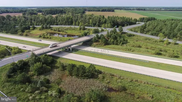 a view of a field with a lake