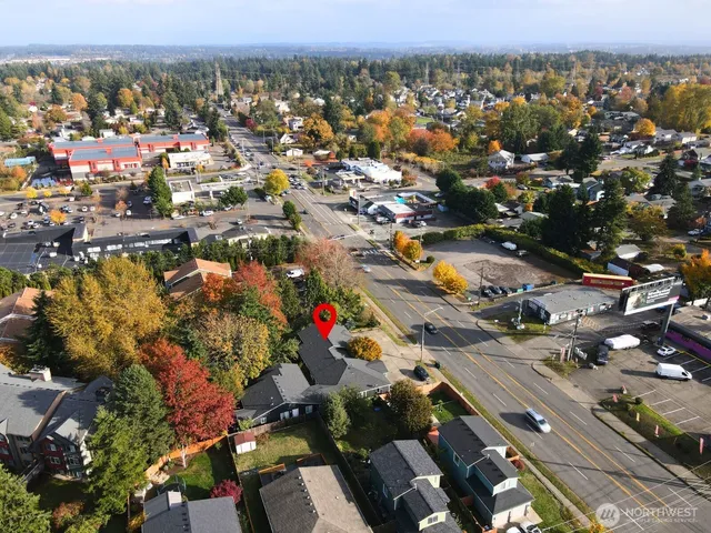 an aerial view of a city