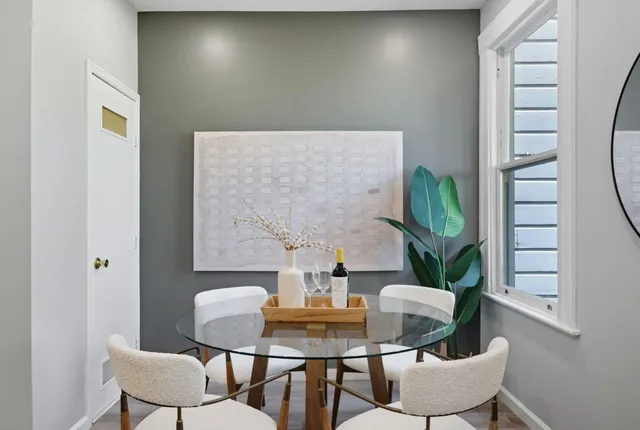 a view of chairs in a balcony