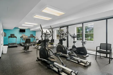 a room with lots of windows and white walls