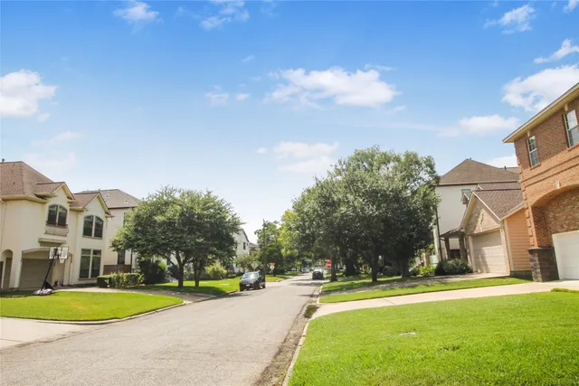 a front view of a building with yard