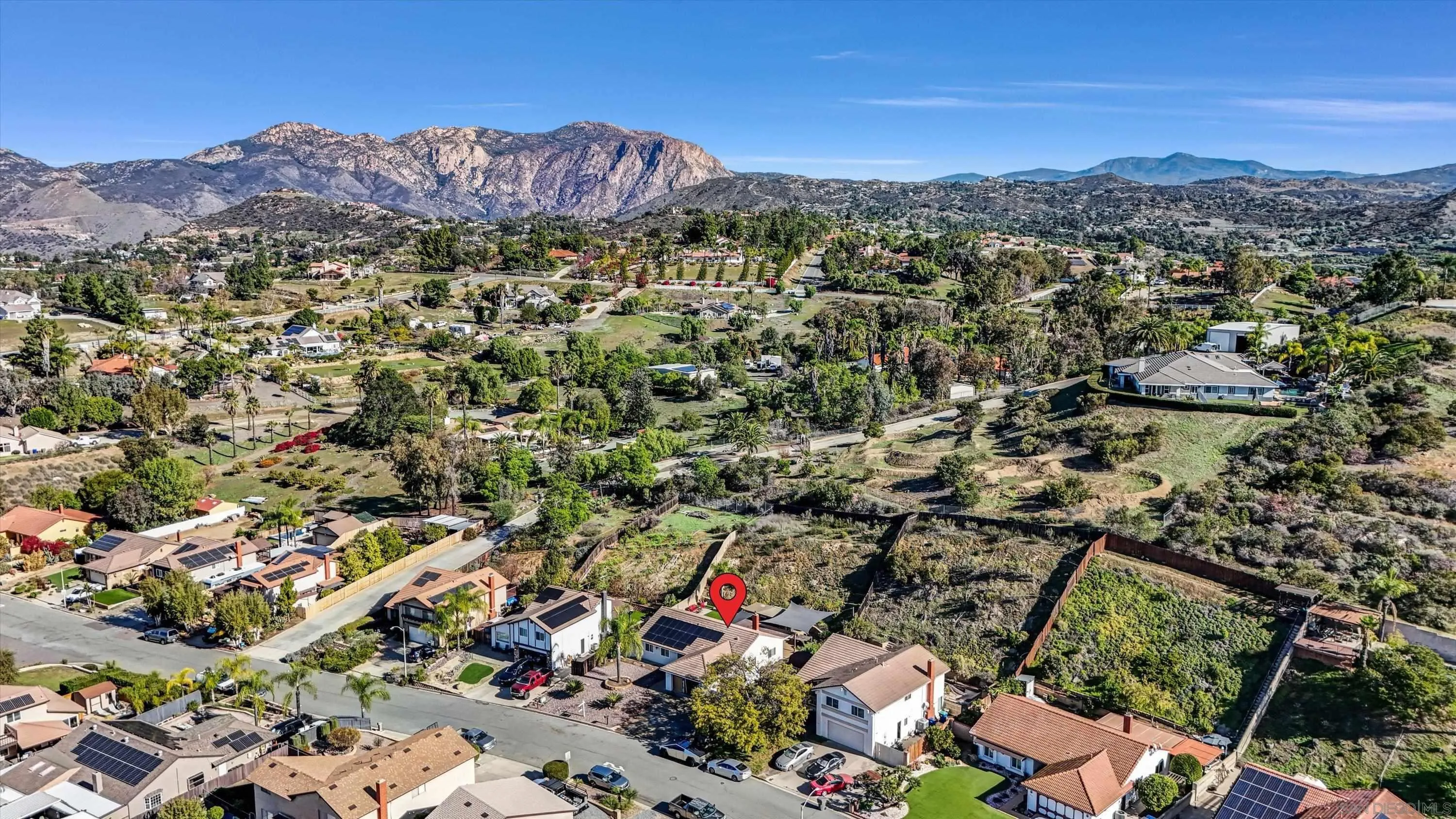 9448 Palomino Ridge Drive Lakeside, CA 92040 - Photo 31 of 35 an aerial view of residential house and outdoor space