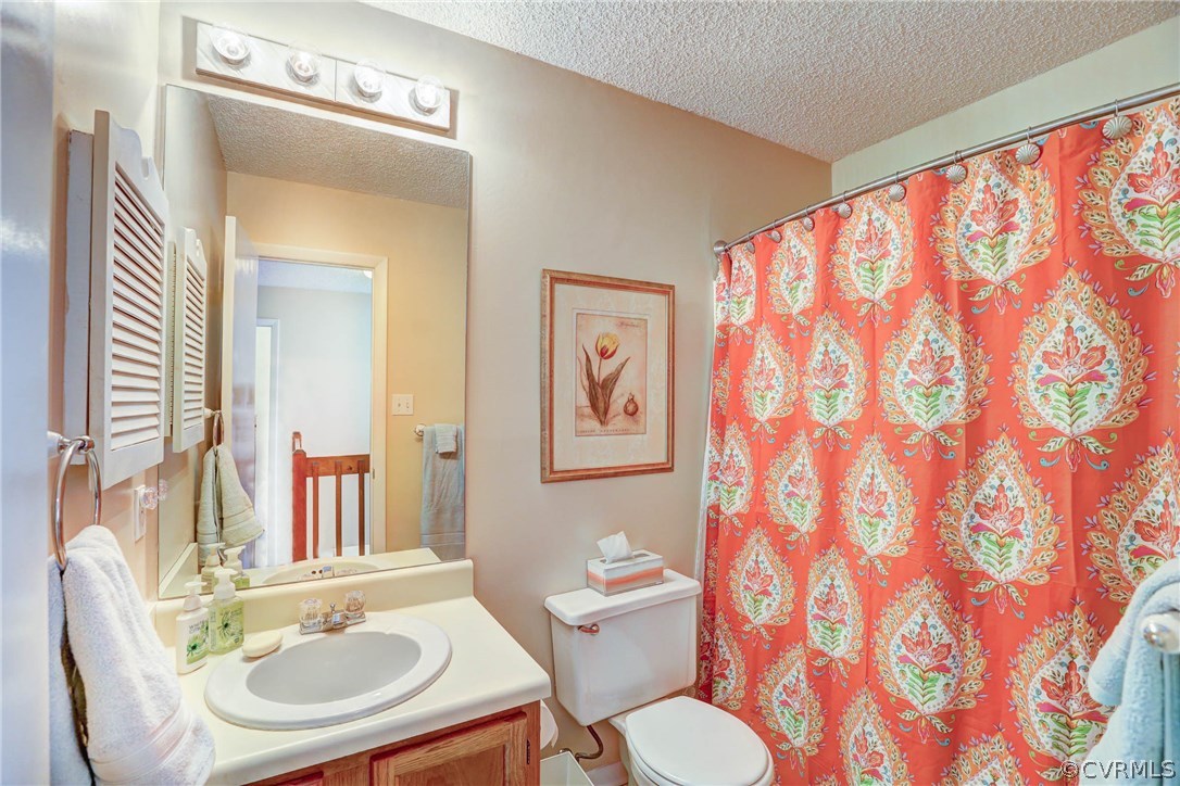 14117 Ridge Creek Road Midlothian, VA 23112 - Photo 16 of 24 a bathroom with a sink a toilet and a mirror