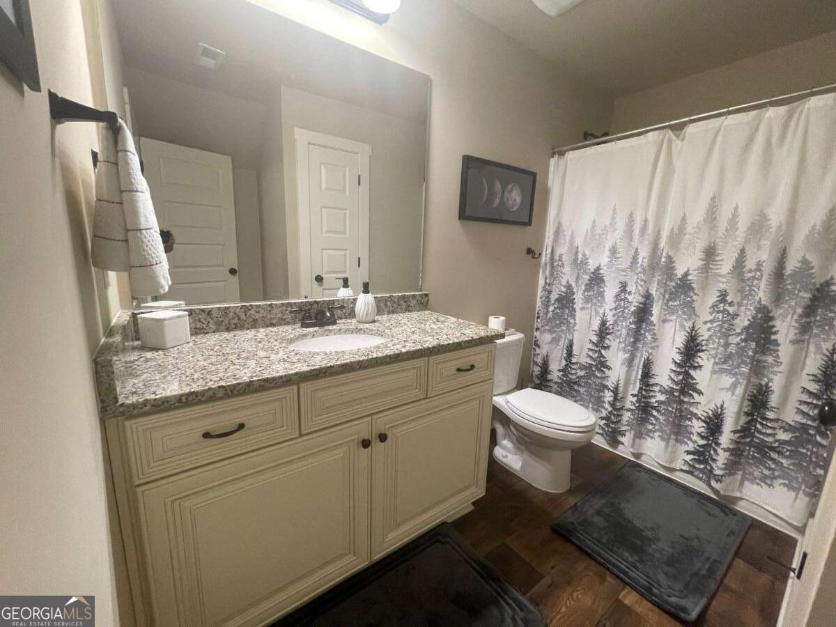 457 Old Good Hope Road Good Hope, GA 30641 - Photo 15 of 59 a bathroom with a granite countertop sink toilet and shower