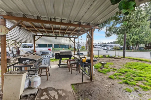 a view of car parked in a parking lot