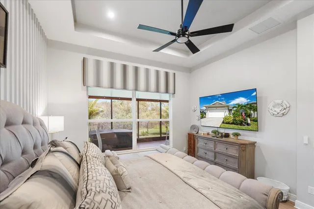 a bathroom with a sink vanity and mirror