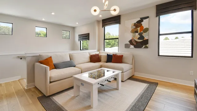 a view of a workspace with furniture