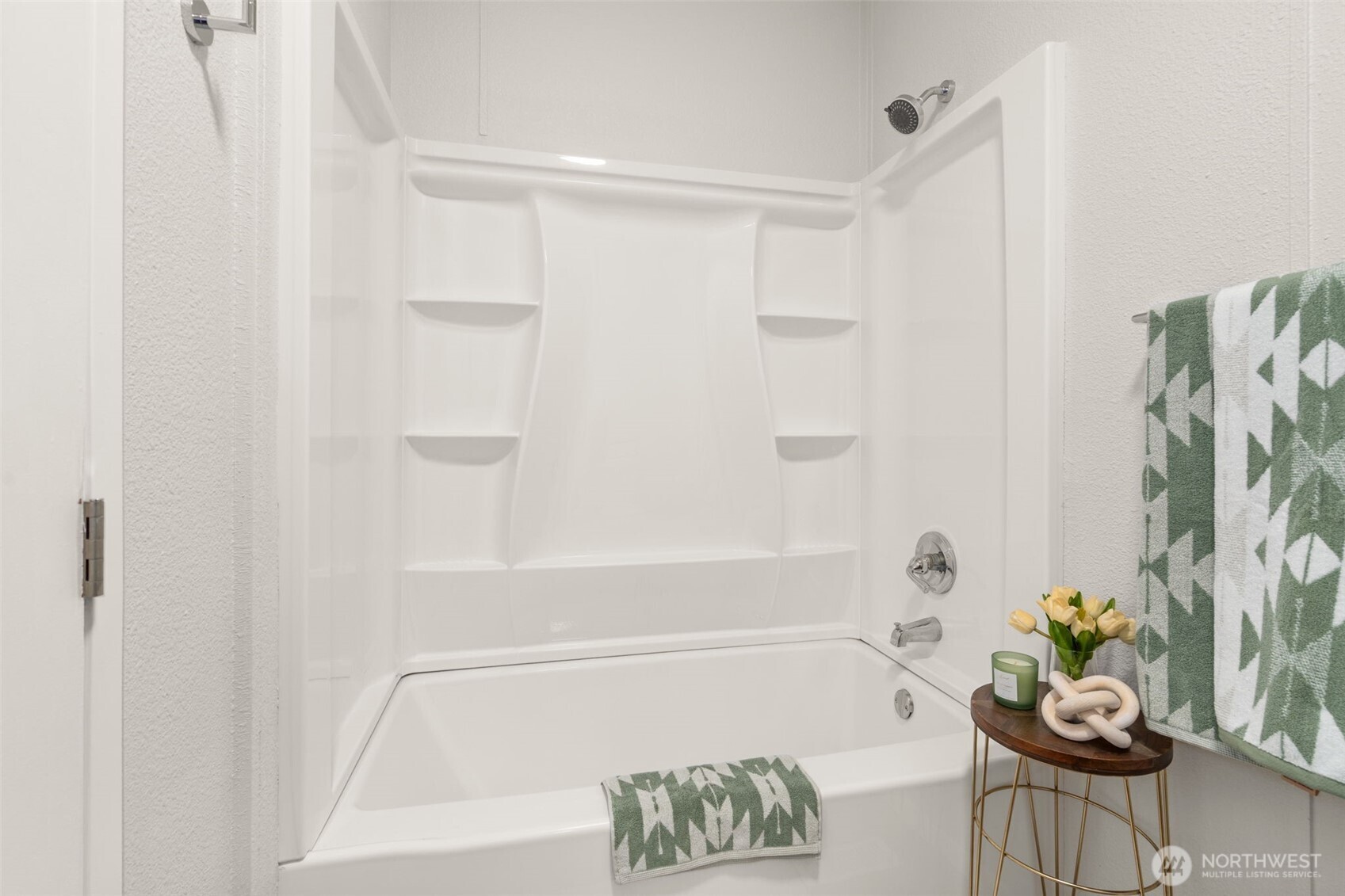 17340 Sargent Road Southwest, Unit 17 Rochester, WA 98579 - Photo 13 of 23 a bathroom with a bathtub and a shower