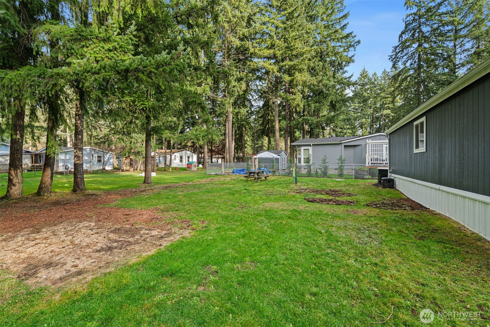 17340 Sargent Road Southwest, Unit 17 Rochester, WA 98579 - Photo 19 of 23 a view of a house with backyard and trees