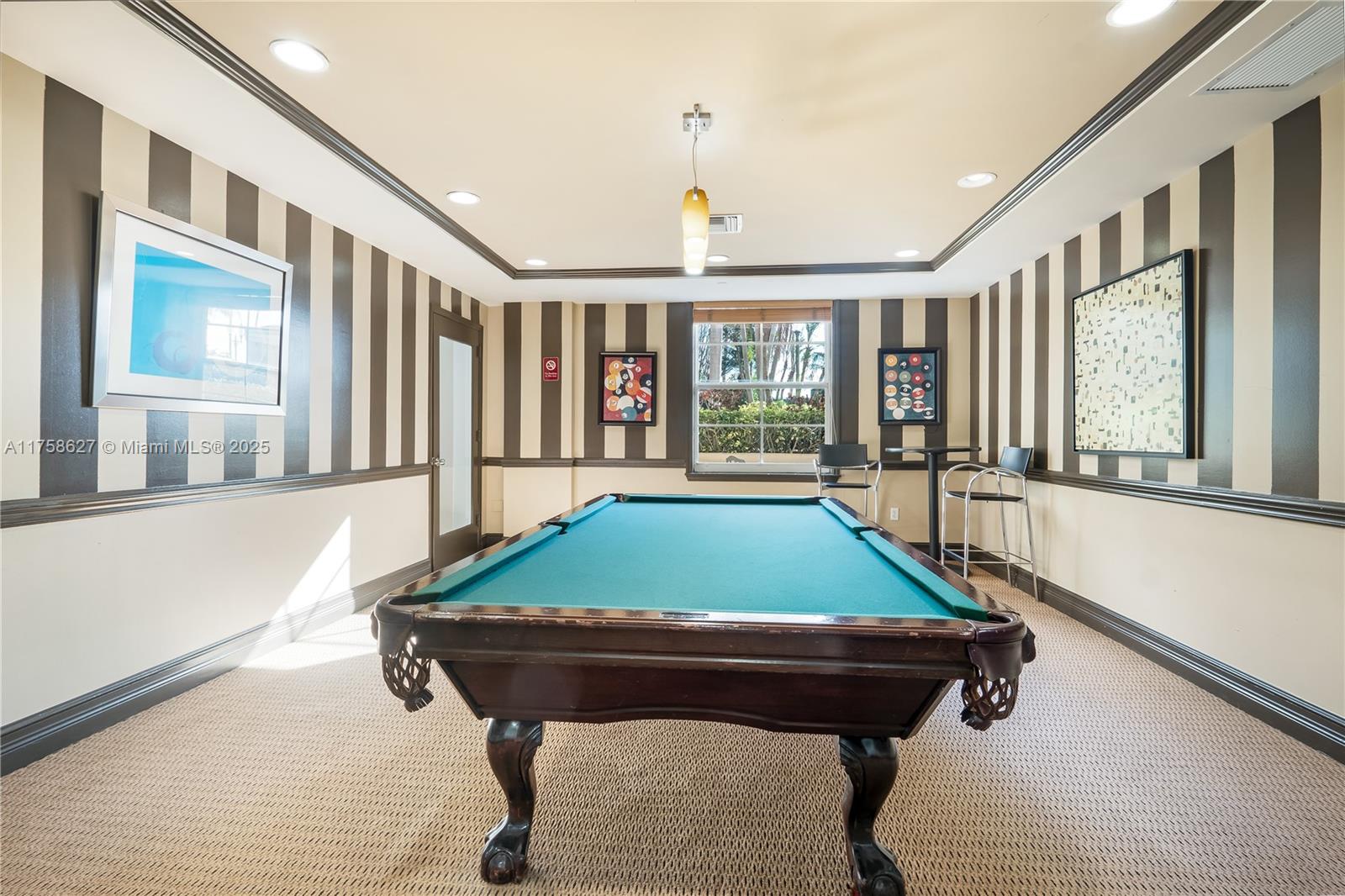 520 Southeast 5th Avenue, Unit 2307 Fort Lauderdale, FL 33301 - Photo 19 of 21 a room with pool table and windows