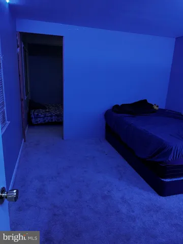 a room with a bed and a table