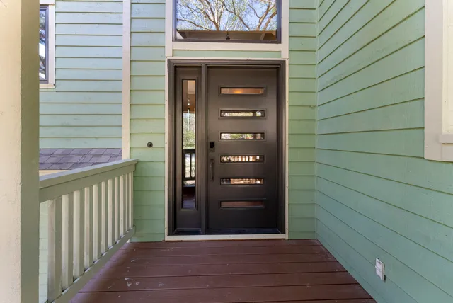 a view of front door