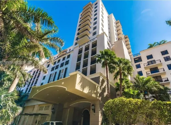 a front view of a multi story building