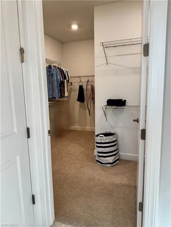 a view of a walk in closet