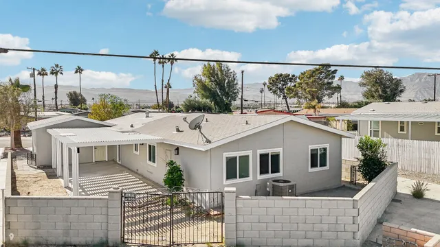 a view of a house with a balcony