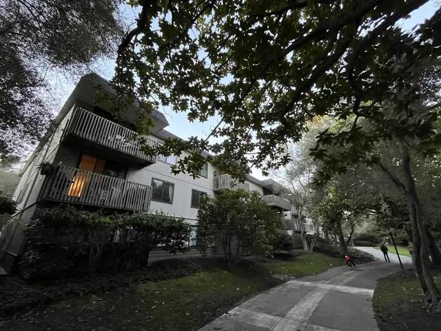 a view of a yard with an outdoor space