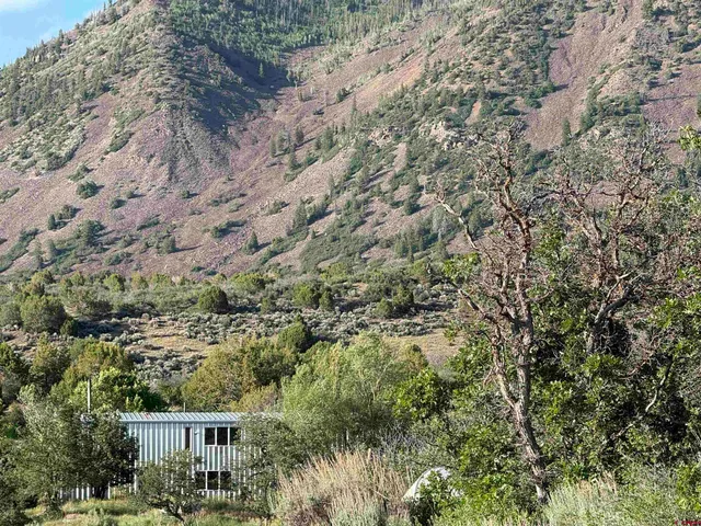 a view of a lake with a houses